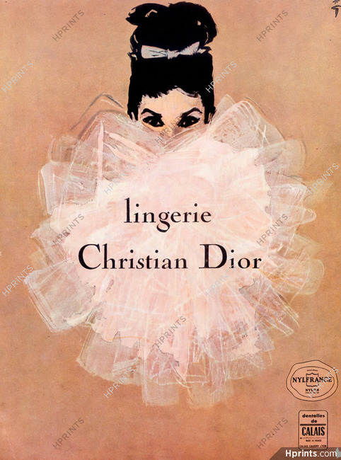 Christian Dior (Lingerie) 1963 René Gruau (Version B)