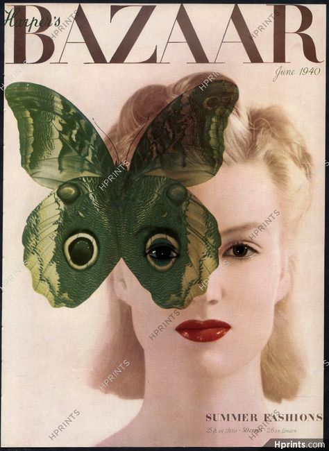 Herbert Matter 1940 Harper's Bazaar, Cover Only, Butterfly