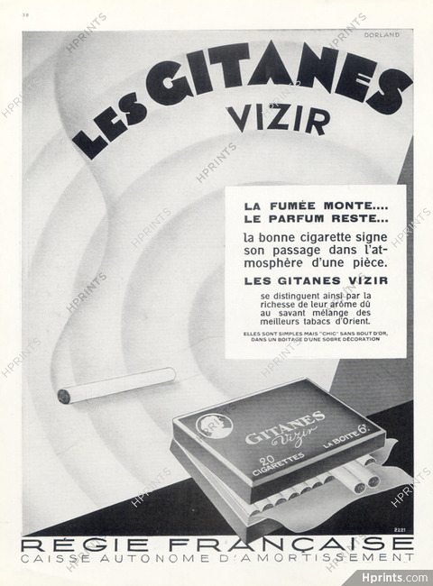 Gitanes (Cigarettes, Tobacco Smoking) 1929