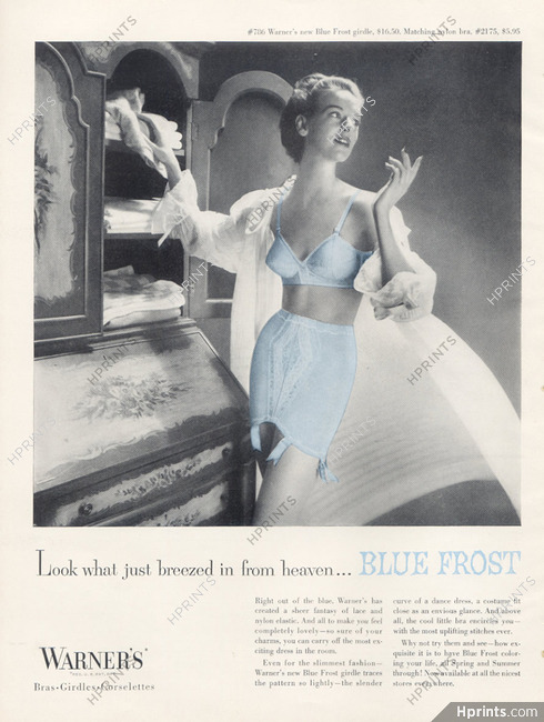 1953 Warner's Women's Underwear Lingerie Vintage Print Ad 21578