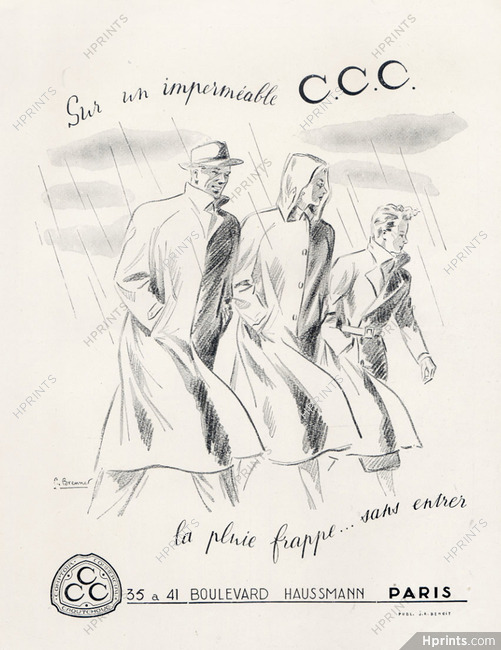 CCC - Comptoir Commercial Caoutchouc 1947 Raincoat, C. Brenner