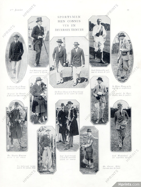 Sportsmen 1925 Marquis de Worcester, Lord Molyneux, Maurice Kingscote, Lord Westmorland, Lord Cholmondley...