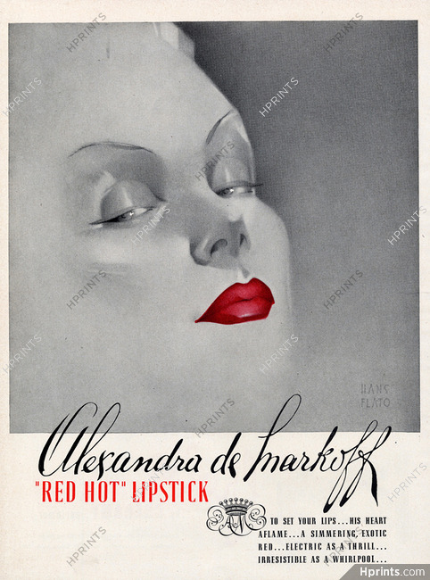 Alexandra de Markoff (Cosmetics) 1944 Lipstick, Hans Flato