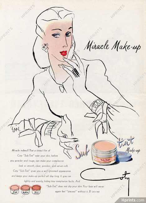 Coty (Cosmetics) 1944 Make up, Lipstick, Eric