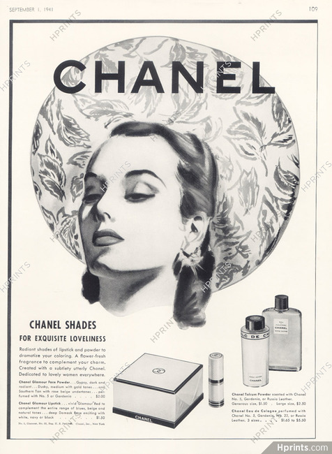 Chanel (Cosmetics) 1941 Face Powder, Lipstick — Cosmetics