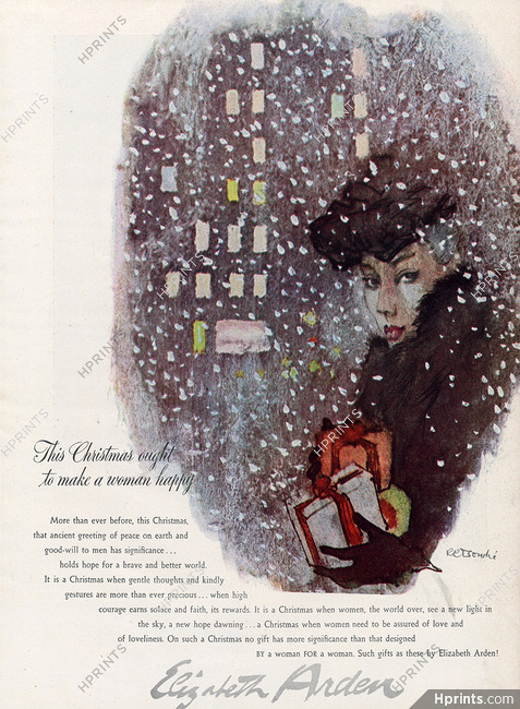 Elizabeth Arden (Cosmetics) 1944 Christmas, René Bouché