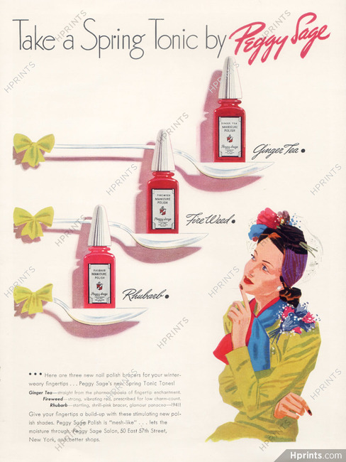 Peggy Sage (Cosmetics) 1941 Nail Polish