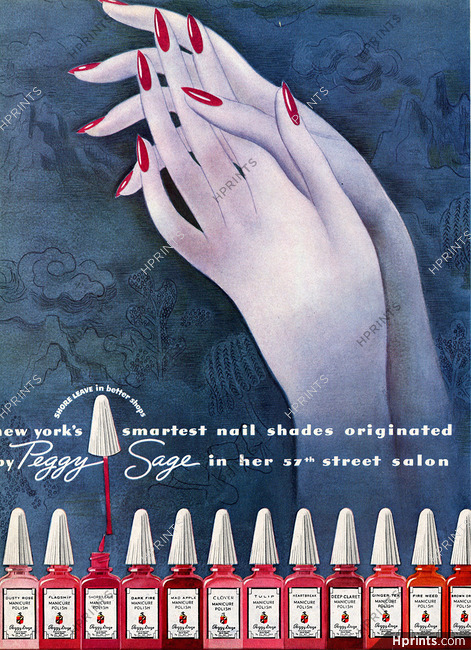 Peggy Sage (Cosmetics) 1943 Nail Polish