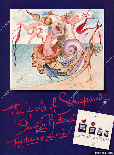 Schiaparelli (Cosmetics) 1945 Mermaid, Surealism, Salvador Dali