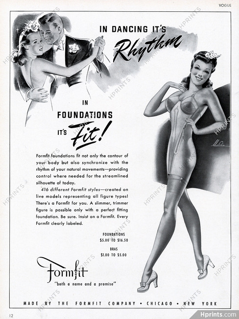 Formfit (Lingerie) 1942 Corselette, Pin-Up