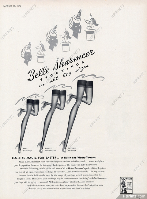 Belle-Sharmeer (Hosiery, Stockings) 1942