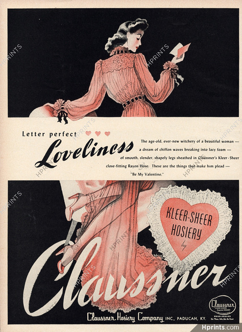 Claussner (Hosiery, Stockings) 1944 Nightdress
