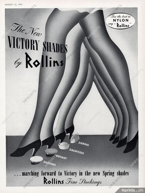 Rollins Hosiery Stockings 1942 — Advertisements