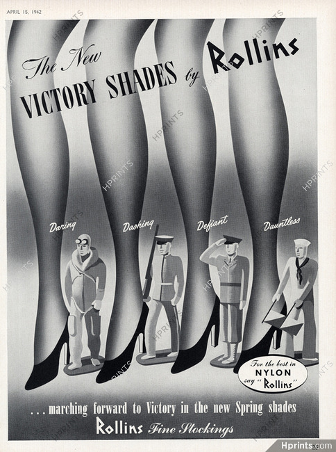 Rollins Hosiery Stockings 1942 — Advertisement
