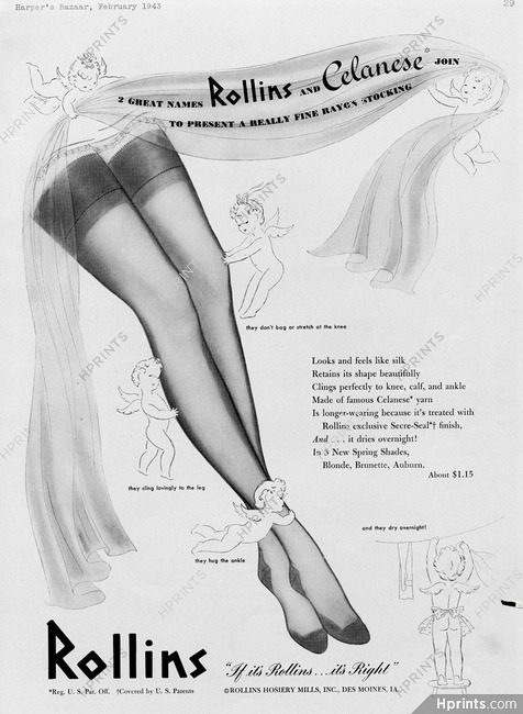 Rollins Hosiery Stockings 1943 — Advertisement