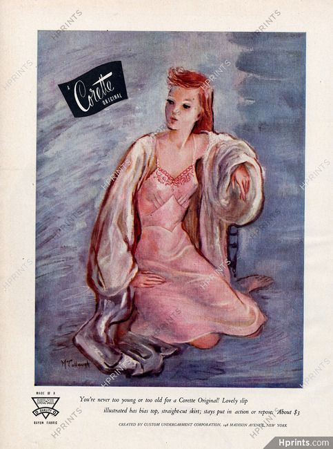 Corette (Lingerie) 1944 Mc Cullough, Nightgown