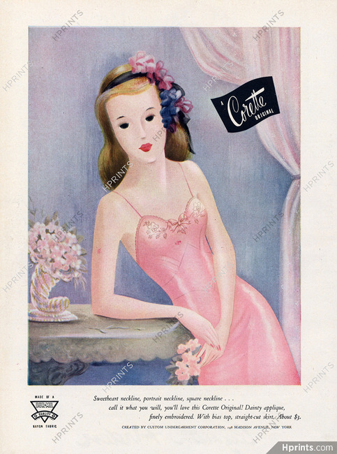 Corette (Lingerie) 1944 Nightgown