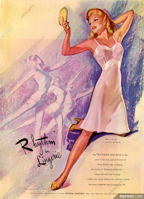 Rhythm (Lingerie) 1945 Nightgown, Bradshaw Crandell