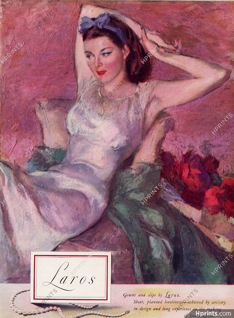 Laros (Lingerie) 1944 La Gatta, Nightgown
