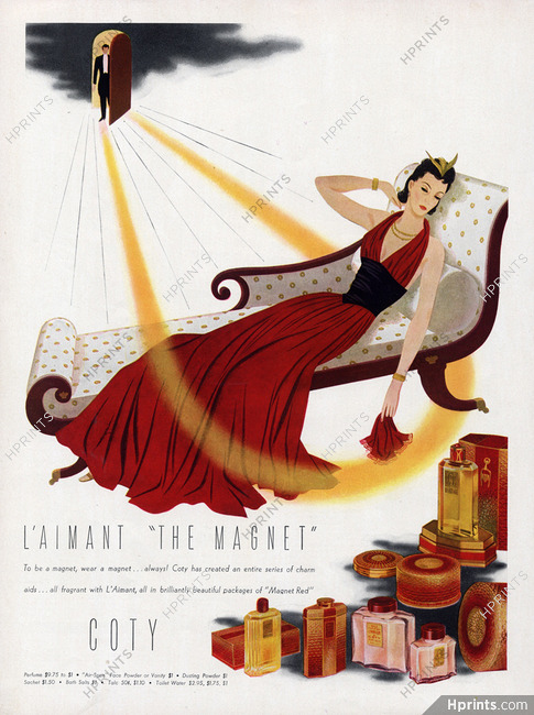 Coty (Perfumes) 1940 L'Aimant "The Magnet"