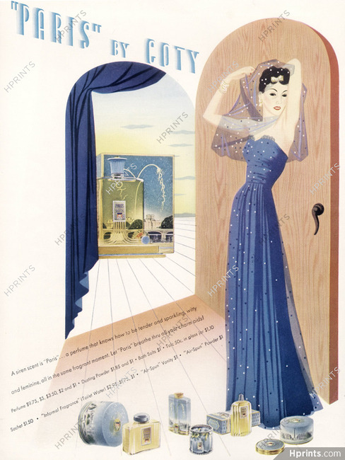 Coty (Perfumes) 1941 "Paris" by Coty