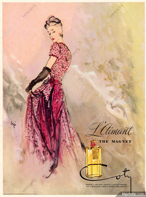 Coty (Perfumes) 1945 L'Aimant, Eric (Carl Erickson)
