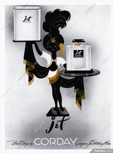 Corday (Perfumes) 1940 Jet, Black Magic Perfume ad