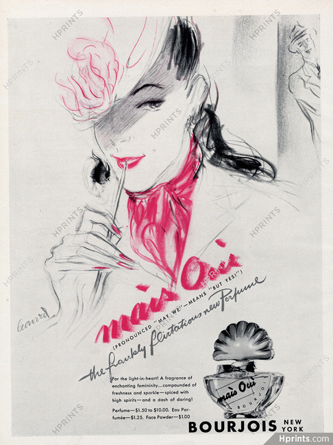 Bourjois (Perfumes) 1941 Mais Oui, Leonard