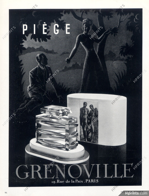 Grenoville (Perfumes) 1939 Piège, André Wilquin