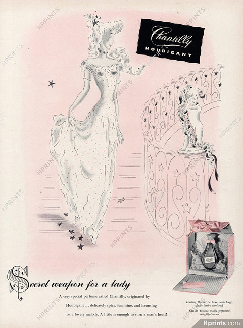 Houbigant (Perfumes) 1942 Chantilly, Rowand