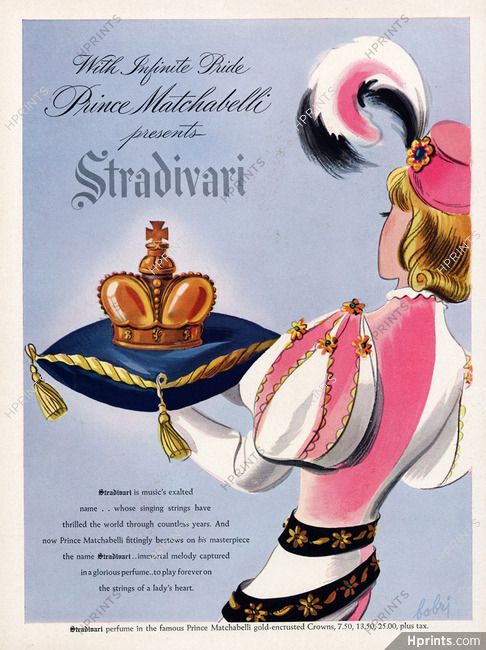 Prince Matchabelli (Perfumes) 1942 Stradivari, Bobri