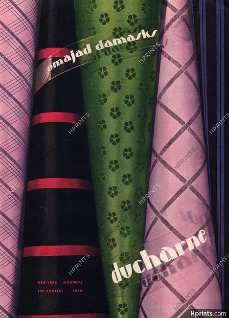 Ducharne (Fabric) 1945 omajad damasks, American Ad