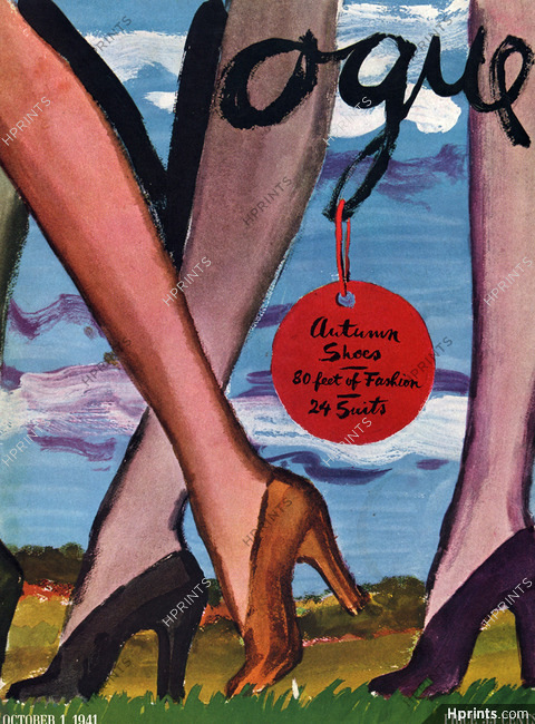 Eric (Carl Erickson) 1941 Autumn Shoes, Vogue Cover