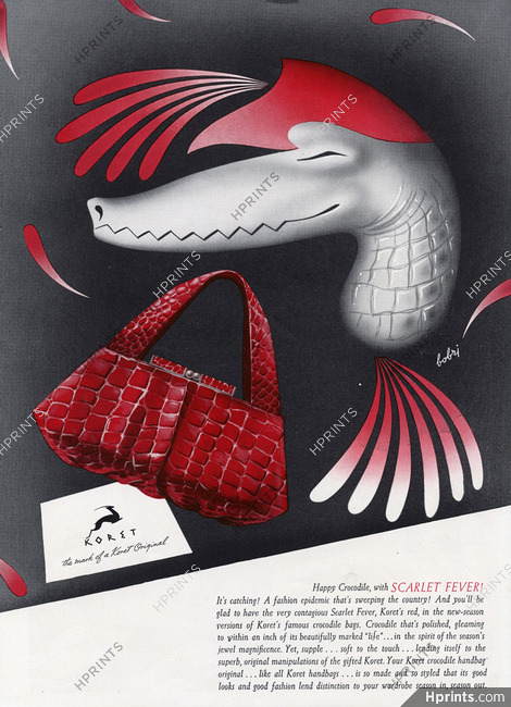 Koret (Handbags) 1940 Bobri, Crocodile
