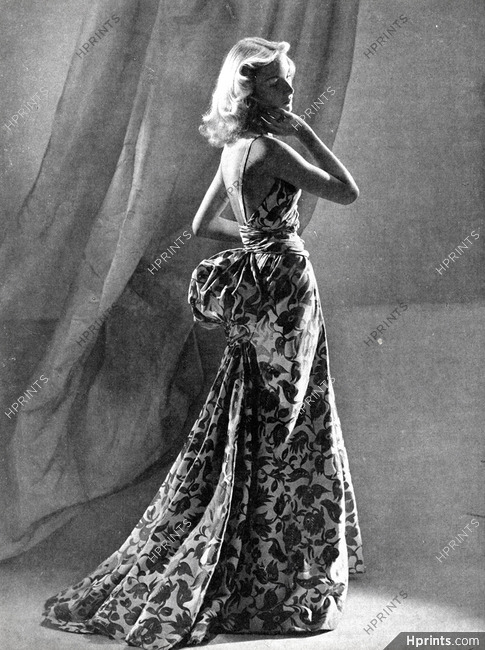 Worth 1945 Evening Gown