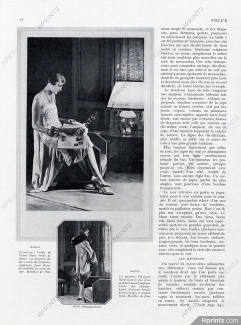 Worth (Couture) 1926 Dim Furniture
