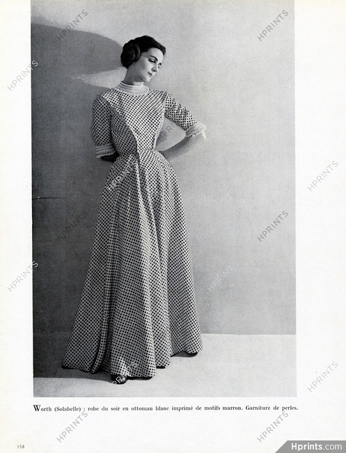 Worth (Couture) 1948 Solabelle (Fabric), Fashion Photography