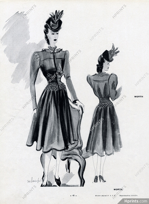 Worth (Couture) 1939 Schompré