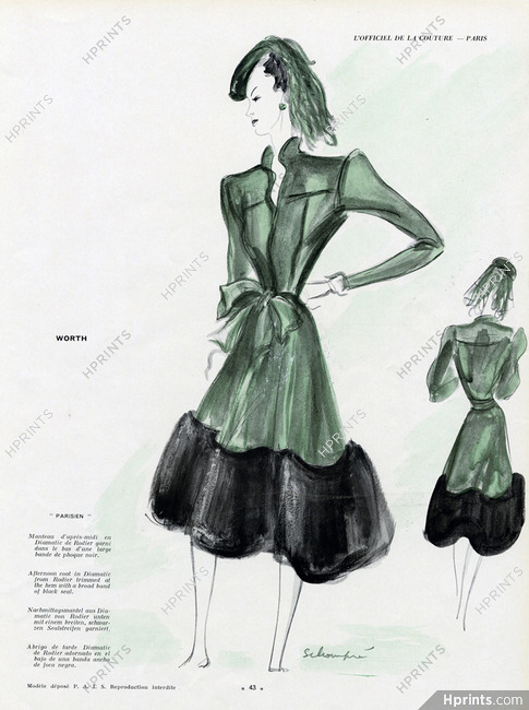 Worth (Couture) 1939 Schompré