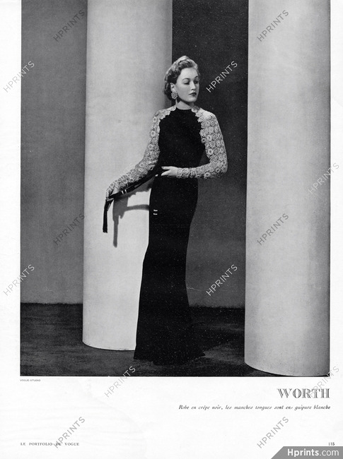 Worth 1938 Evening Gown