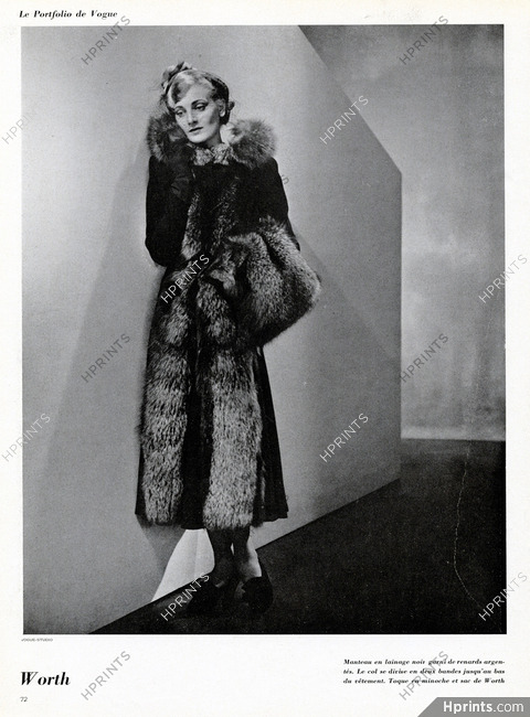 Worth (Couture) 1936 Fur Coat