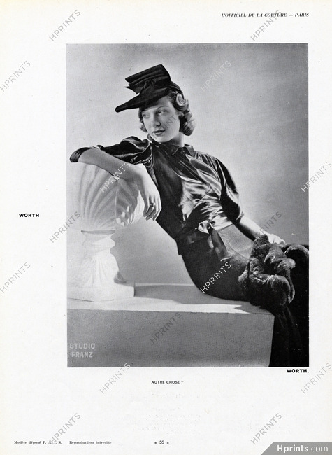 Worth (Couture) 1937 Studio Franz
