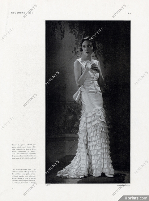 Worth (Couture) 1931 George Hoyningen-Huene
