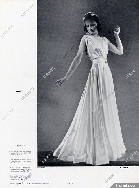 Worth (Couture) 1933 Studio Dax