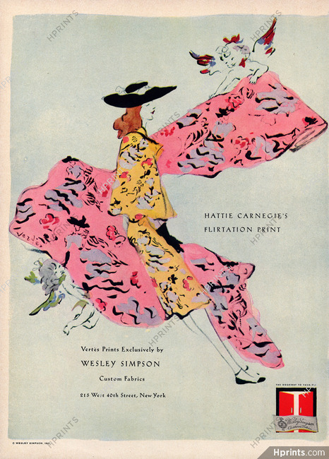 Wesley Simpson (Fabric) 1944 Marcel Vertès