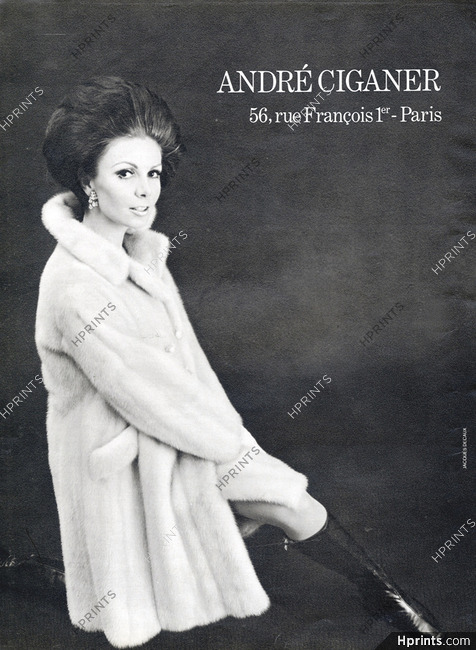 André Ciganer (Fur Coat) 1968 Photo J. Decaux