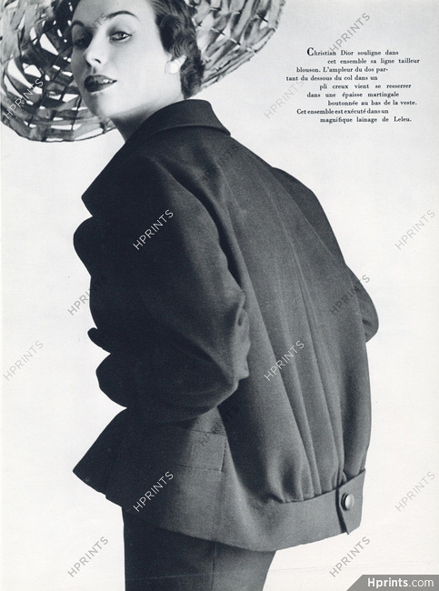 Christian Dior 1952 Tailleur Blouson, Leleu, Photo Pottier