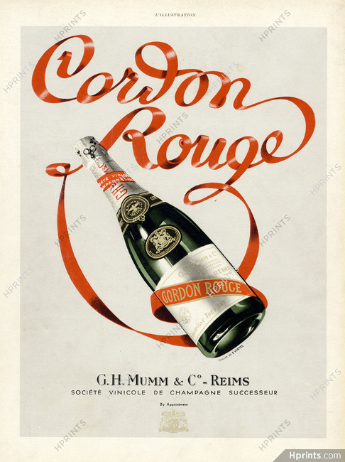 G. H. Mumm & Co. 1937 Cordon Rouge, E. Virtel