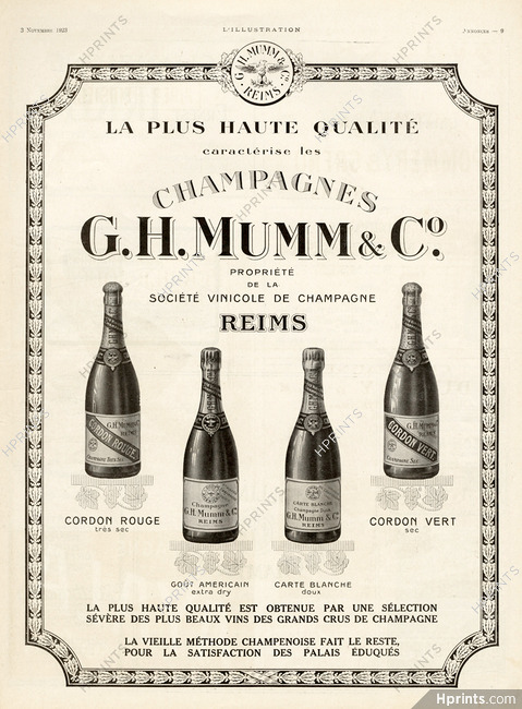 G.H Mumm & Cie (Champain) 1921