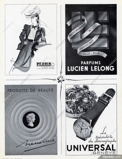 Perrin (René Gruau) 1942 Lucien Lelong, Bienaimé, Universal